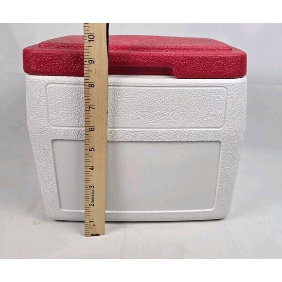 Vintage Coleman Lunch Box Mini Cooler Red & White 5272 - Picture 11 of 13